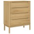 Cómoda cajonera FLORO madera maciza de pino marrón