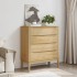 Cómoda cajonera FLORO madera maciza de pino marrón