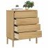 Cómoda cajonera FLORO madera maciza de pino marrón