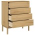 Cómoda cajonera FLORO madera maciza de pino marrón