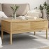 Mesa de centro FLORO madera de pino marrón cera 99x55,5x45
