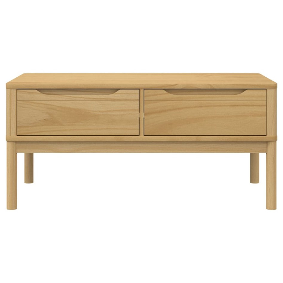 Mesa de centro FLORO madera de pino marrón cera 99x55,5x45