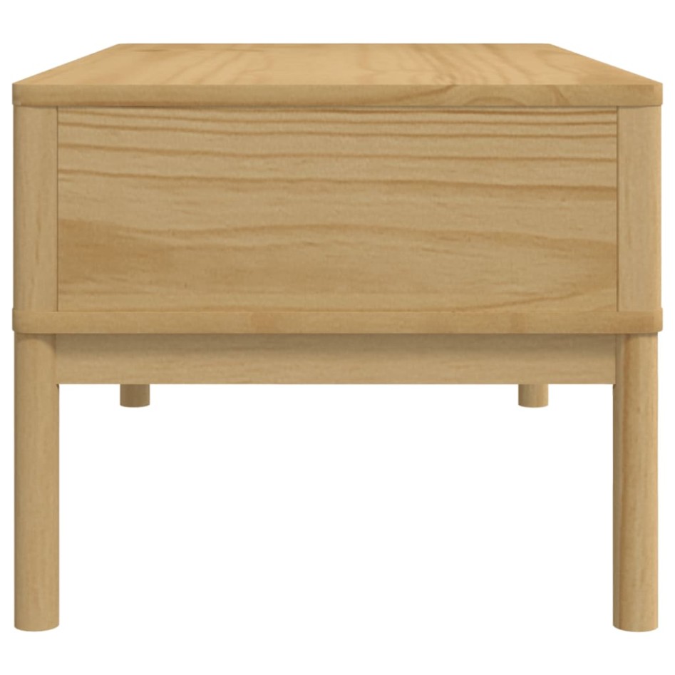 Mesa de centro FLORO madera de pino marrón cera 99x55,5x45