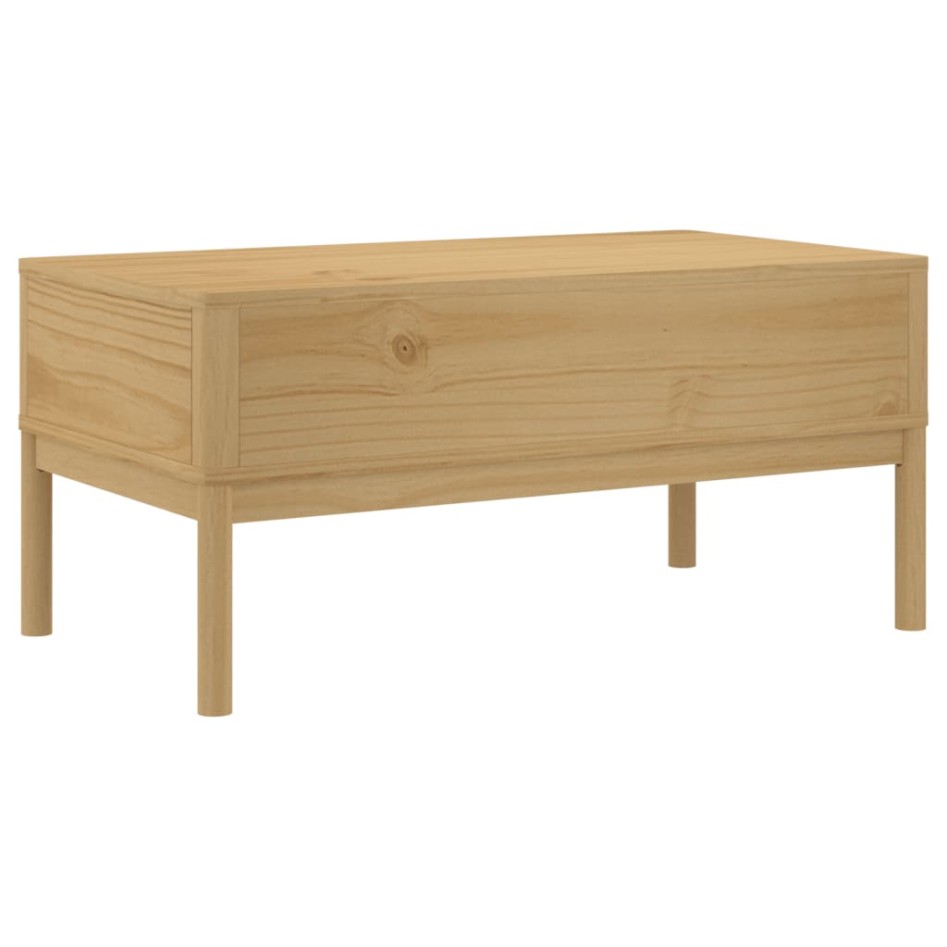 Mesa de centro FLORO madera de pino marrón cera 99x55,5x45
