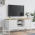 Mueble de TV FLORO madera maciza de pino blanco 114x43x55