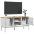 Mueble de TV FLORO madera maciza de pino blanco 114x43x55