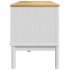 Mueble de TV FLORO madera maciza de pino blanco 114x43x55