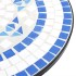 Juego de bistró de mosaico de hierro y cerámica azul y