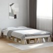 Estructura de cama madera de ingeniería roble Sonoma 135x190 cm