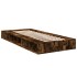 Estructura de cama madera de ingeniería roble ahumado 90x200