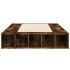 Estructura de cama madera de ingeniería roble humo 100x200