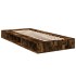 Estructura de cama madera de ingeniería roble ahumado 90x190
