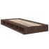 Estructura de cama madera de ingeniería roble marrón 75x190