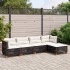 Set de muebles de jardín 5 pzas y cojines ratán sintético