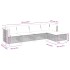 Set de muebles de jardín 5 pzas y cojines ratán sintético