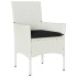 Set comedor jardín 7 pzas cojines ratán sintético vidrio