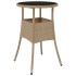 Set comedor jardín 5 pzas cojines ratán sintético vidrio