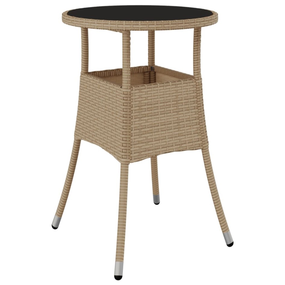 Set comedor jardín 5 pzas cojines ratán sintético vidrio