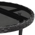 Set comedor jardín 5 pzas cojines ratán sintético vidrio
