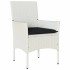 Set comedor jardín 3 pzas cojines ratán sintético vidrio