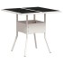 Set comedor jardín 3 pzas cojines ratán sintético vidrio