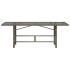 Mesa de jardín superficie de vidrio ratán PE gris 190x80x75
