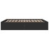 Estructura de cama madera de ingeniería negra 150x200