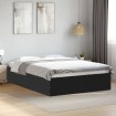 Estructura de cama madera de ingeniería negra 135x190 cm