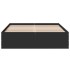 Estructura de cama madera de ingeniería negra 135x190