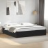 Estructura de cama madera de ingeniería negra 180x200