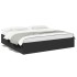 Estructura de cama madera de ingeniería negra 180x200