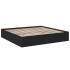 Estructura de cama madera de ingeniería negra 180x200