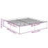 Estructura de cama madera de ingeniería negra 180x200