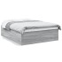 Estructura de cama madera de ingeniería gris Sonoma 150x200