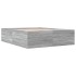Estructura de cama madera de ingeniería gris Sonoma 150x200