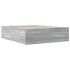 Estructura de cama madera de ingeniería gris Sonoma 150x200