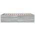Estructura de cama madera de ingeniería gris Sonoma 140x200