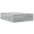 Estructura de cama madera de ingeniería gris Sonoma 140x200