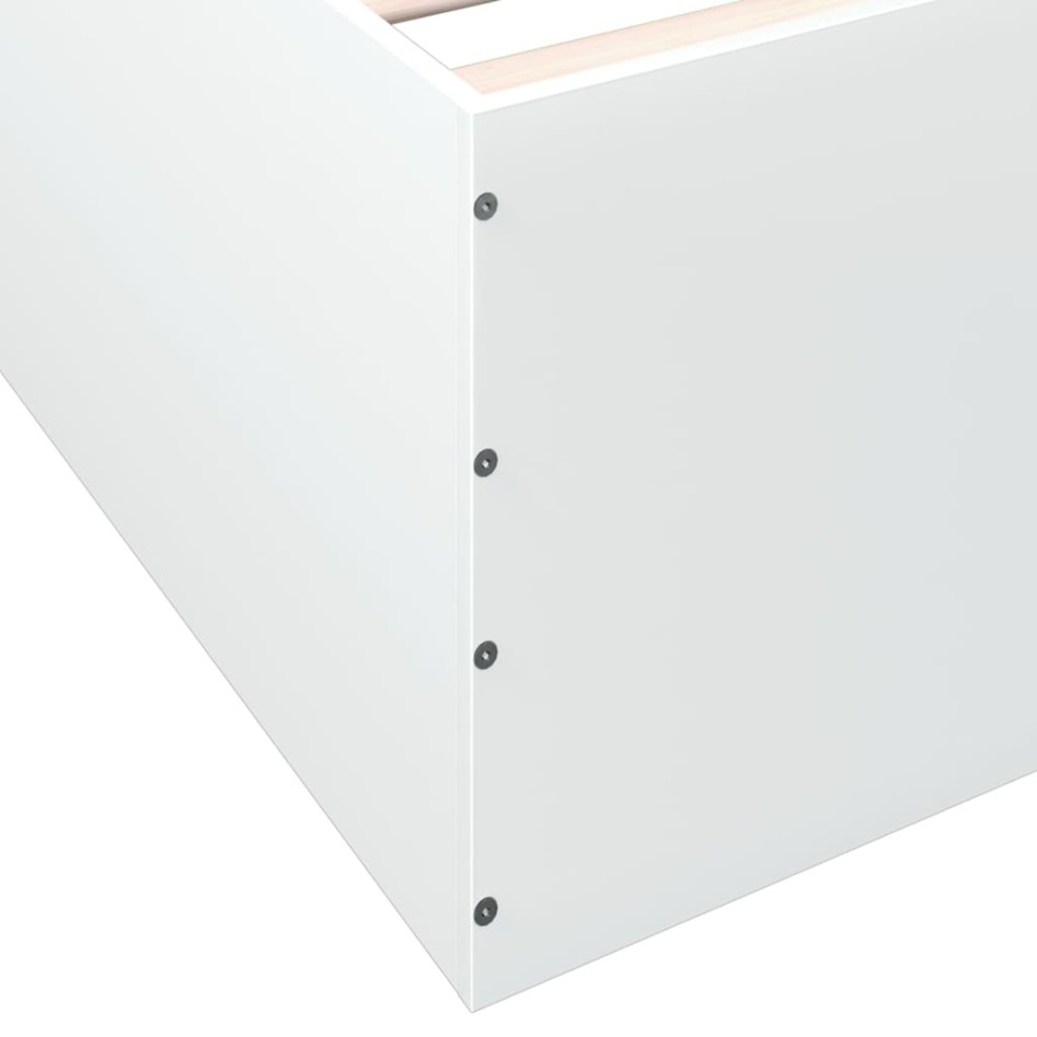 Estructura de cama madera de ingeniería blanca 140x200