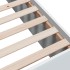 Estructura de cama sin colchón blanco 140x190