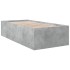 Estructura de cama madera de ingeniería gris hormigón 90x190