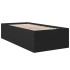 Estructura de cama madera de ingeniería negra 75x190