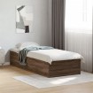Estructura de cama madera de ingeniería marrón roble 100x200 cm