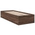 Estructura de cama madera de ingeniería marrón roble 100x200