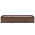 Estructura de cama madera de ingeniería marrón roble 100x200