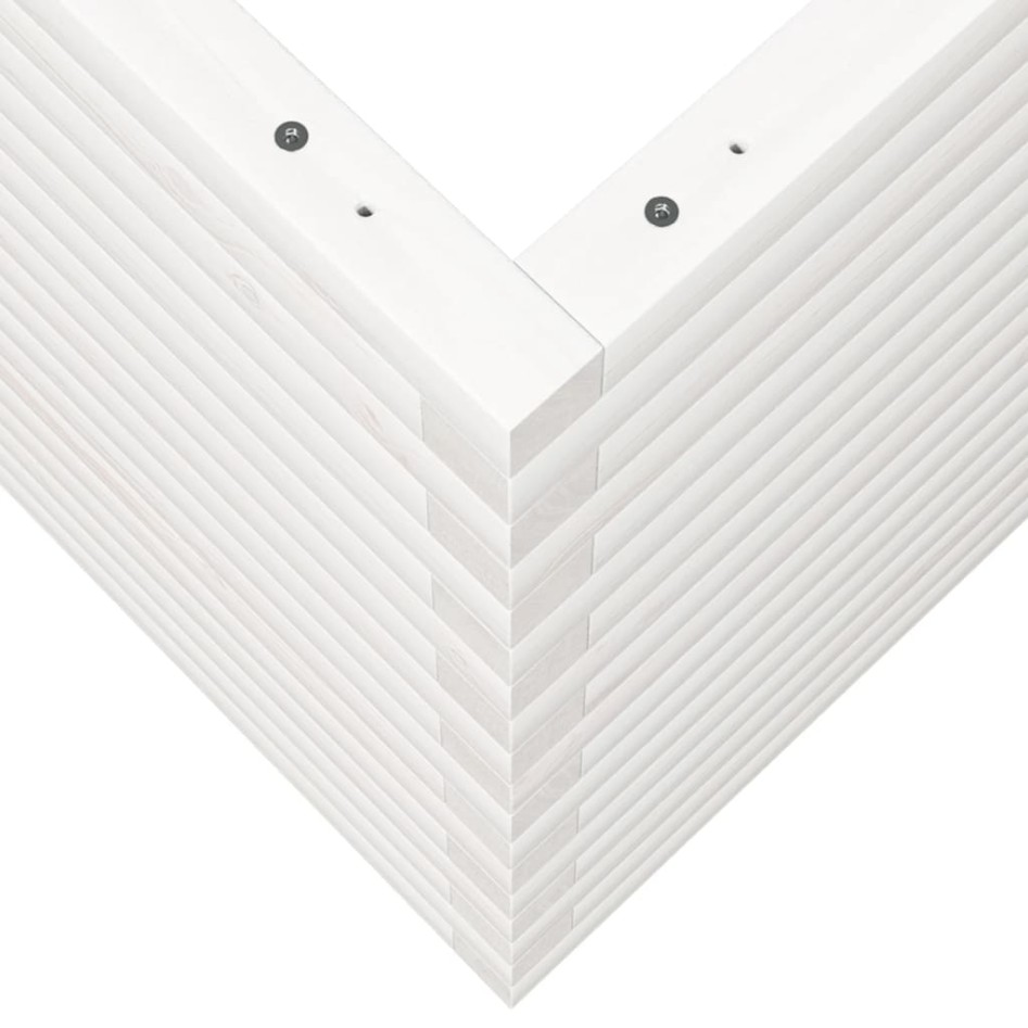 Jardinera madera maciza de pino blanco 80x80x68,5