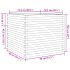 Jardinera madera maciza de pino blanco 80x80x68,5