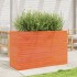Jardinera madera maciza de pino marrón cera 110x40x68,5