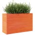 Jardinera madera maciza de pino marrón cera 110x40x68,5