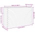 Jardinera madera maciza de pino marrón cera 110x40x68,5